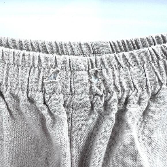 Eskandar Beige 100% Linen Lagenlook Pull On Wide Leg Trouser Pants Size 3 - Picture 6 of 8